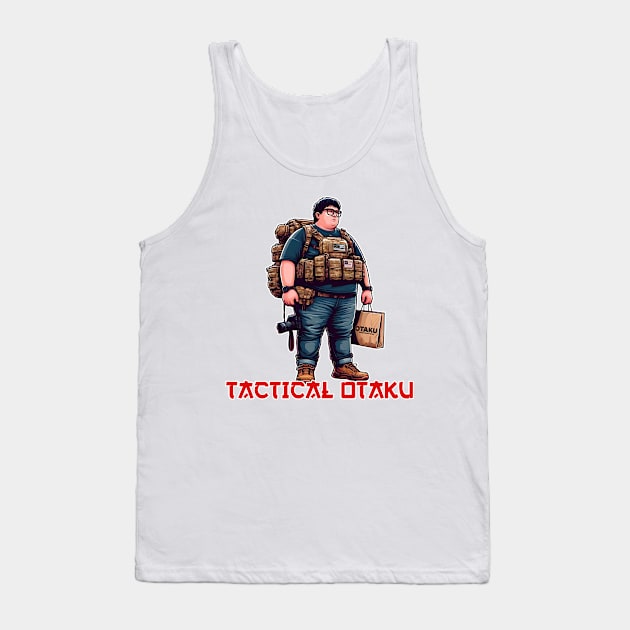 Tactical Otaku Tank Top by Rawlifegraphic